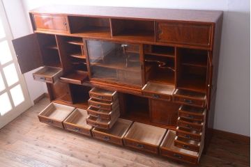 中古　民芸家具　超特大!高級重ね茶箪笥