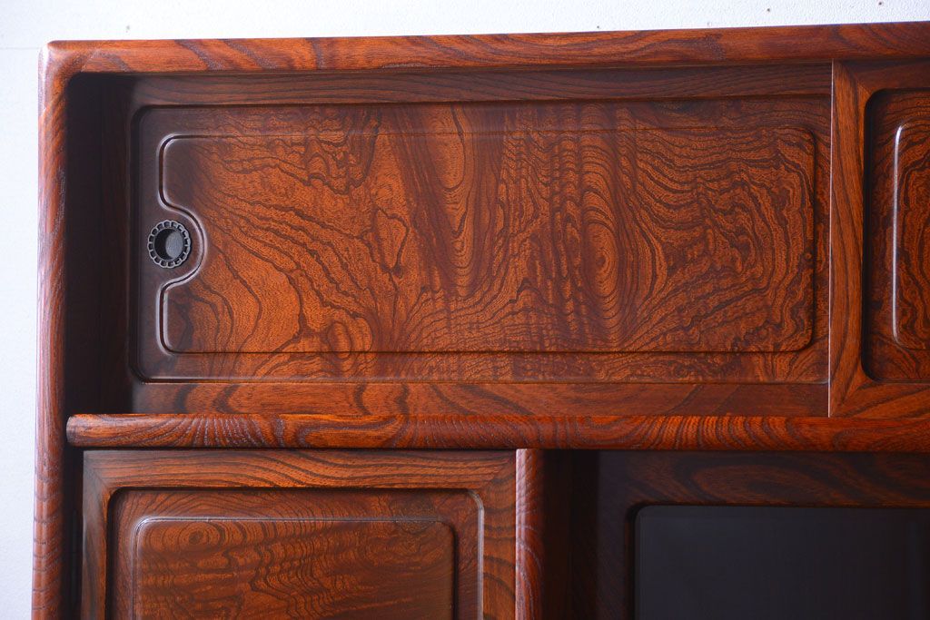 中古　民芸家具　超特大!高級重ね茶箪笥