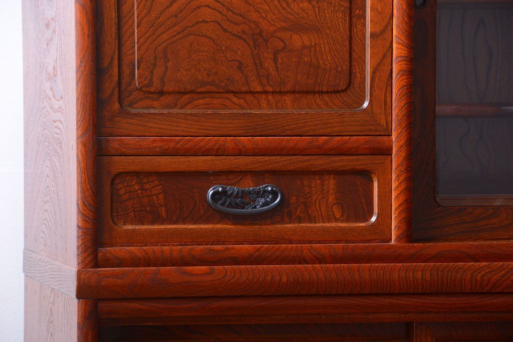 中古　民芸家具　超特大!高級重ね茶箪笥