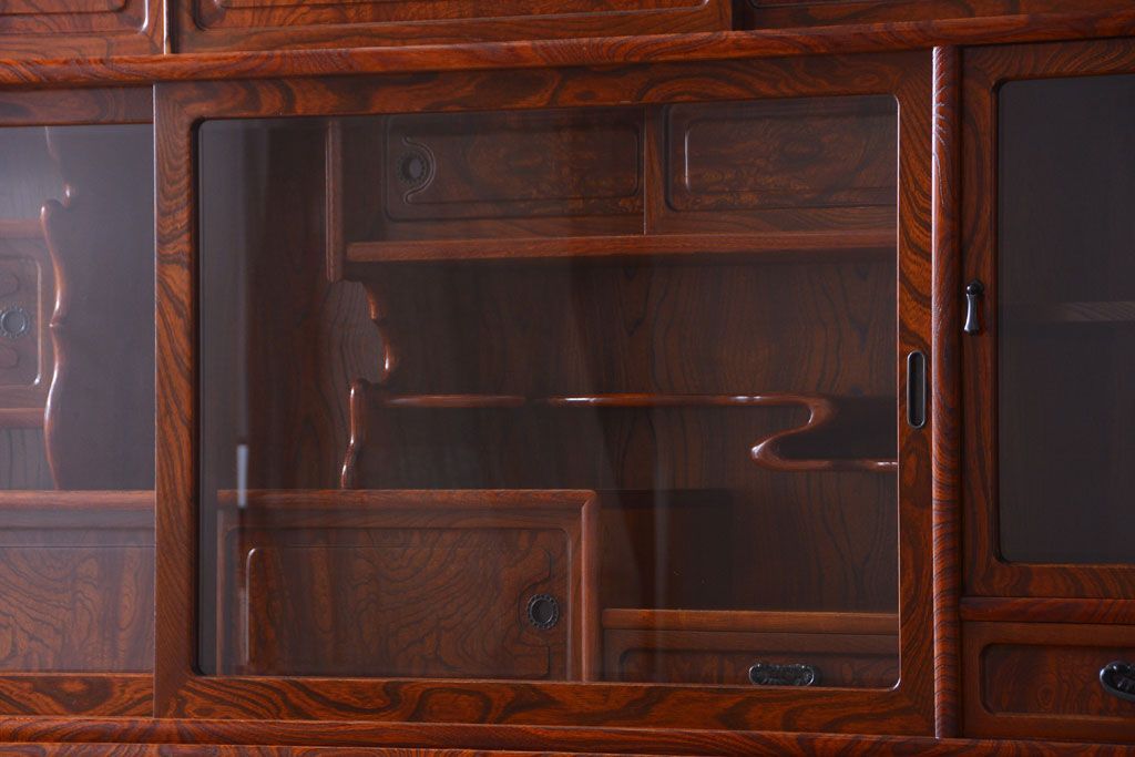 中古　民芸家具　超特大!高級重ね茶箪笥