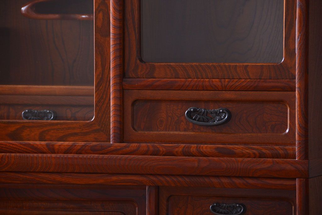 中古　民芸家具　超特大!高級重ね茶箪笥