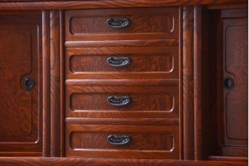 中古　民芸家具　超特大!高級重ね茶箪笥