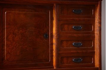 中古　民芸家具　超特大!高級重ね茶箪笥