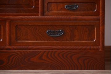 中古　民芸家具　超特大!高級重ね茶箪笥