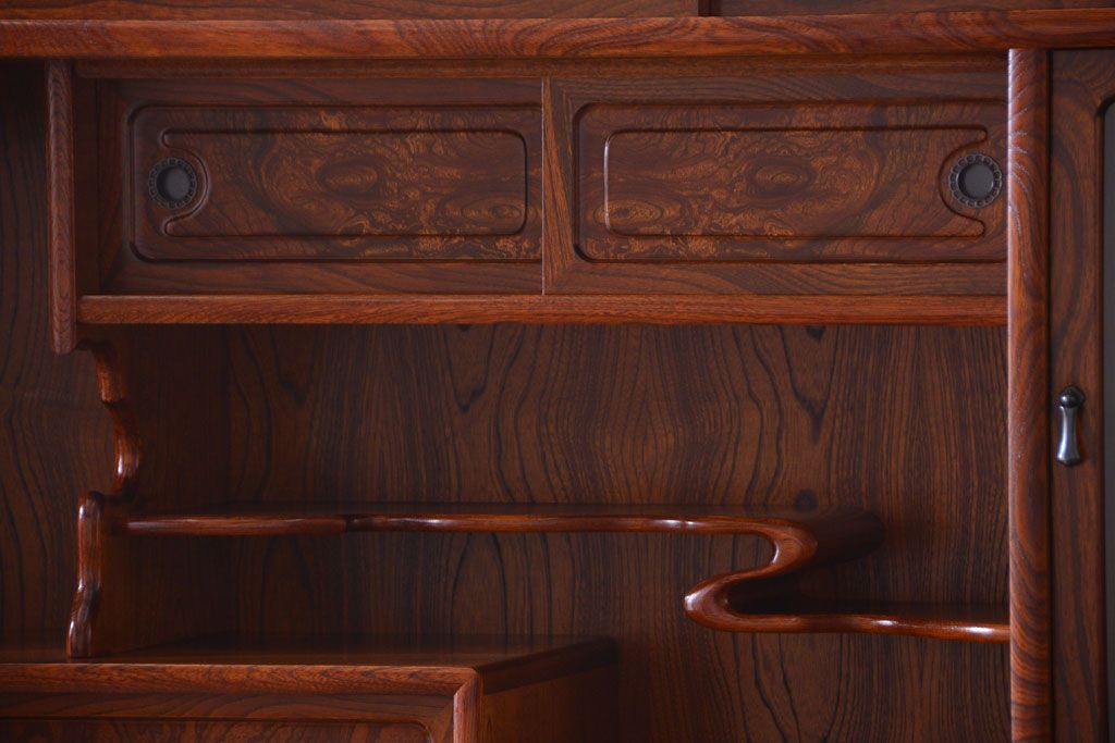 中古　民芸家具　超特大!高級重ね茶箪笥