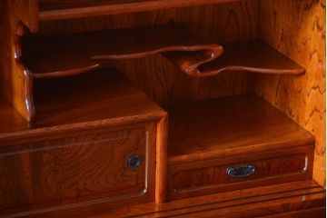 中古　民芸家具　超特大!高級重ね茶箪笥