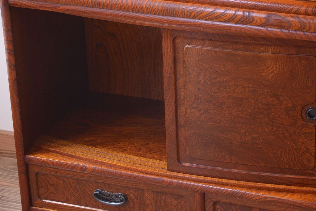 中古　民芸家具　超特大!高級重ね茶箪笥