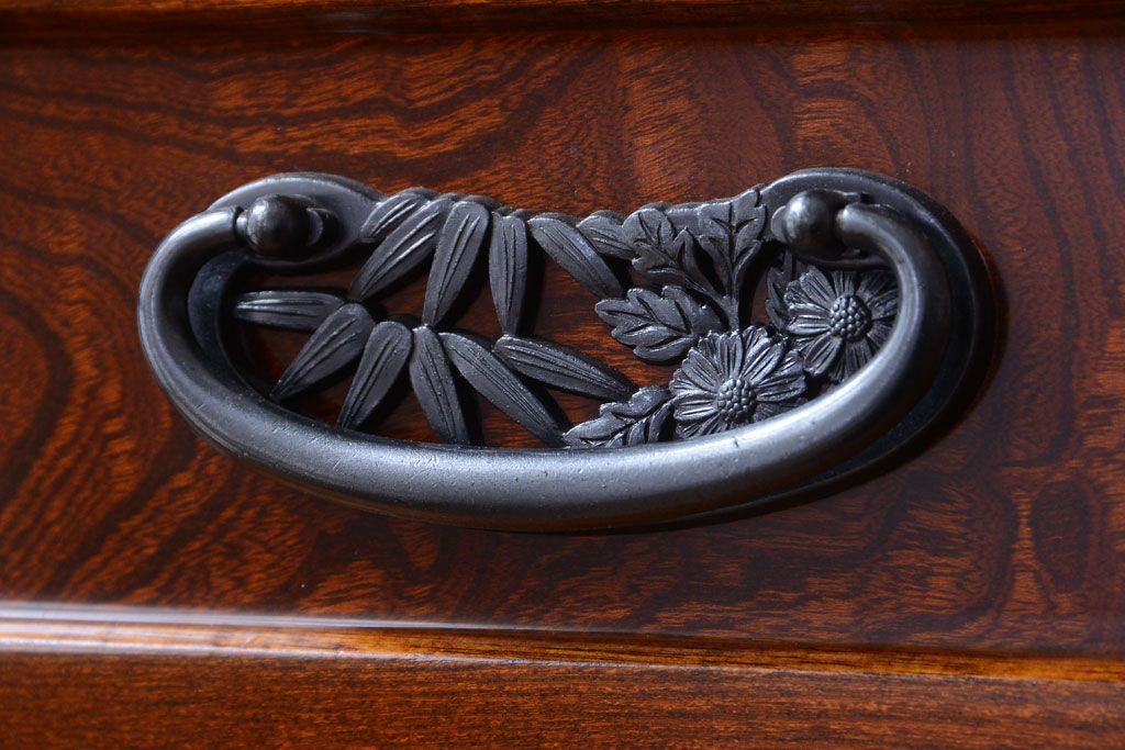 中古　民芸家具　超特大!高級重ね茶箪笥