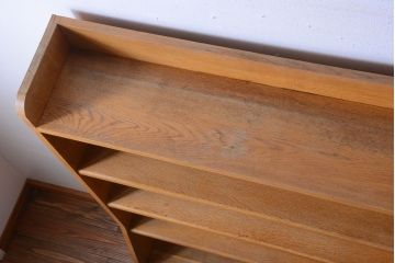 レトロ家具　昭和レトロ　大きなサイズ!厚手のナラ製アンティーク本棚