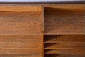 レトロ家具　昭和レトロ　大きなサイズ!厚手のナラ製アンティーク本棚