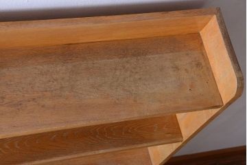 レトロ家具　昭和レトロ　大きなサイズ!厚手のナラ製アンティーク本棚