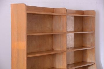 レトロ家具　昭和レトロ　大きなサイズ!厚手のナラ製アンティーク本棚
