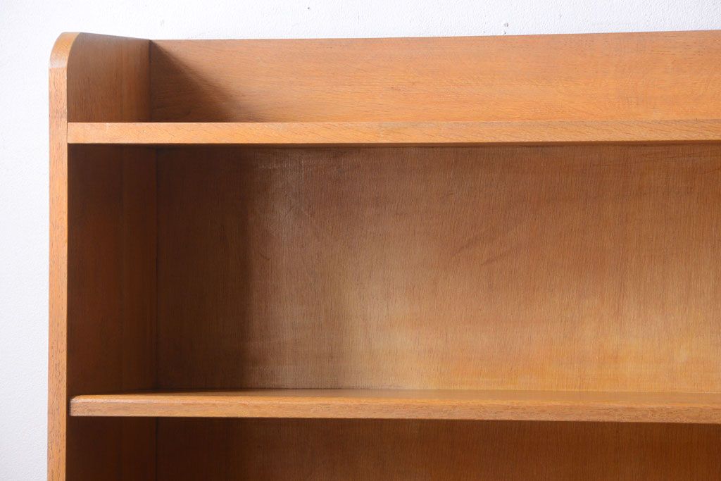 レトロ家具　昭和レトロ　大きなサイズ!厚手のナラ製アンティーク本棚