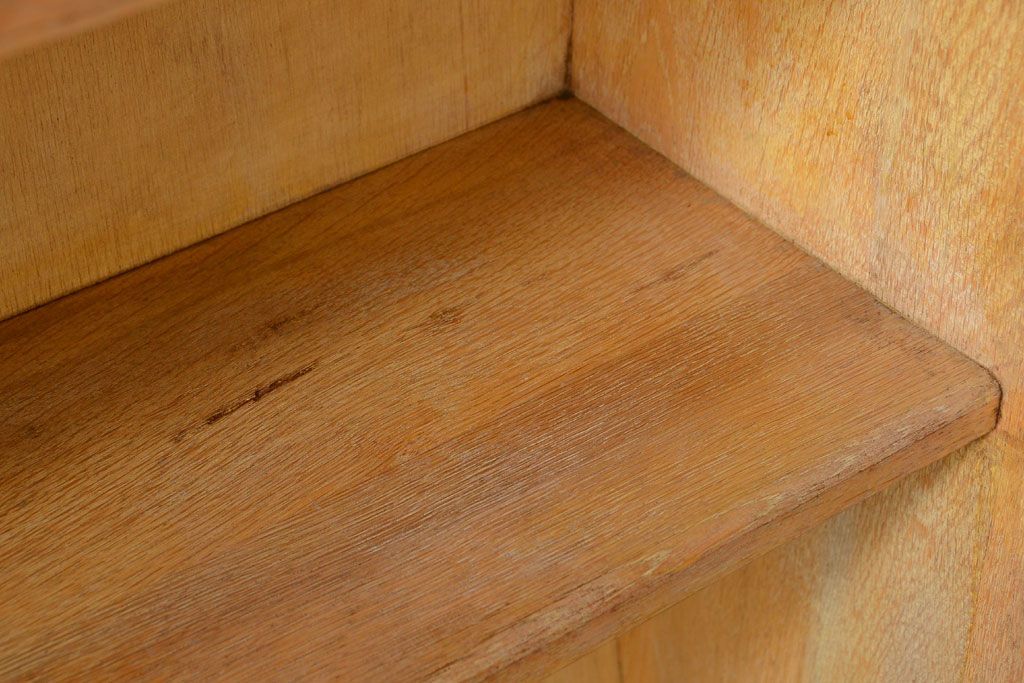 レトロ家具　昭和レトロ　大きなサイズ!厚手のナラ製アンティーク本棚