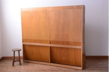レトロ家具　昭和レトロ　大きなサイズ!厚手のナラ製アンティーク本棚