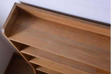 レトロ家具　昭和レトロ　大きなサイズ!厚手のナラ製アンティーク本棚(2)