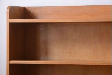 レトロ家具　昭和レトロ　大きなサイズ!厚手のナラ製アンティーク本棚(2)