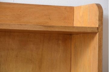 レトロ家具　昭和レトロ　大きなサイズ!厚手のナラ製アンティーク本棚(2)