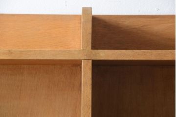 レトロ家具　昭和レトロ　大きなサイズ!厚手のナラ製アンティーク本棚(2)