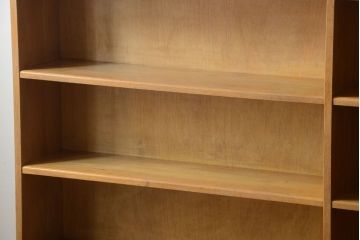 レトロ家具　昭和レトロ　大きなサイズ!厚手のナラ製アンティーク本棚(2)