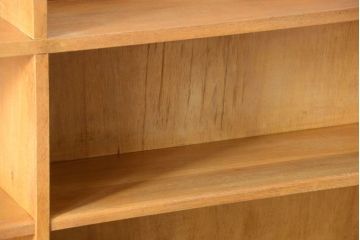 レトロ家具　昭和レトロ　大きなサイズ!厚手のナラ製アンティーク本棚(2)