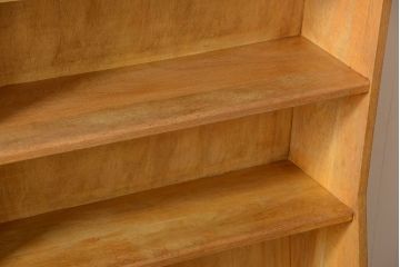 レトロ家具　昭和レトロ　大きなサイズ!厚手のナラ製アンティーク本棚(2)