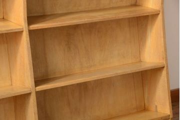 レトロ家具　昭和レトロ　大きなサイズ!厚手のナラ製アンティーク本棚(2)