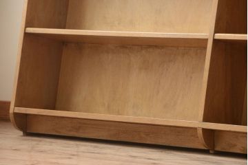 レトロ家具　昭和レトロ　大きなサイズ!厚手のナラ製アンティーク本棚(2)