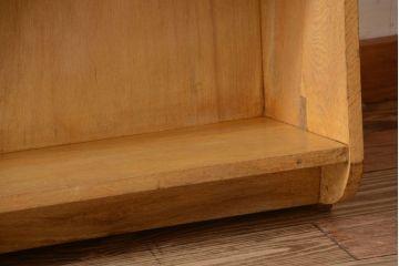 レトロ家具　昭和レトロ　大きなサイズ!厚手のナラ製アンティーク本棚(2)