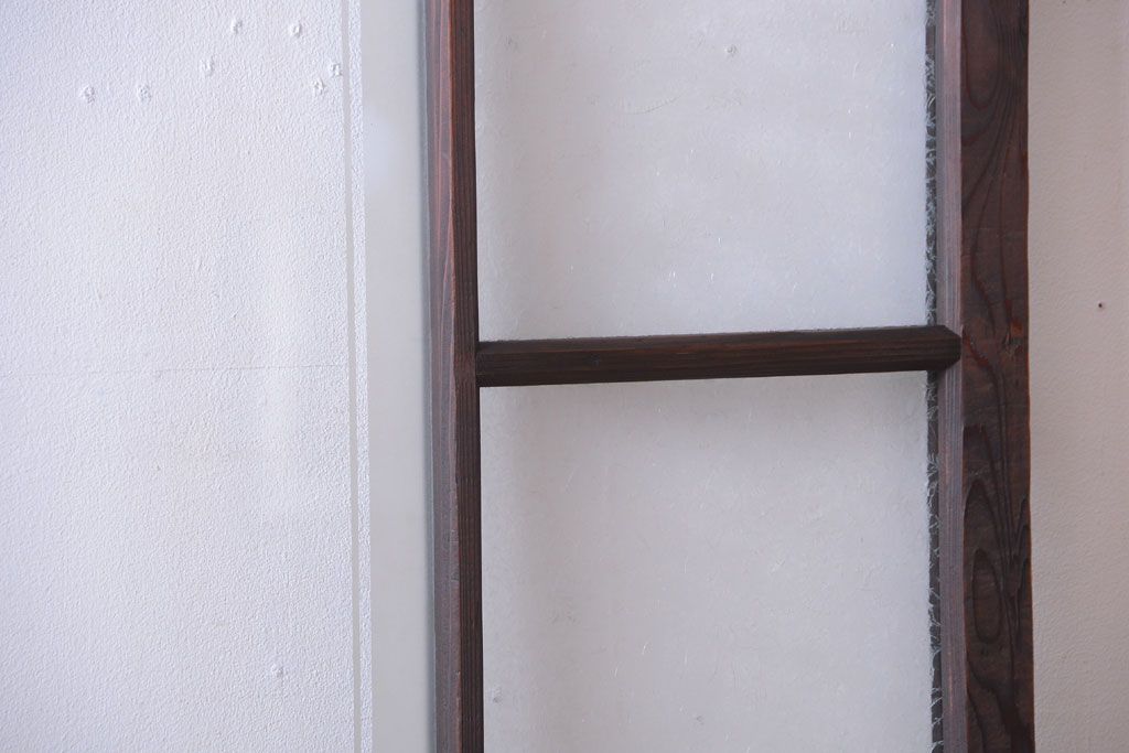 大正ロマン　当時物色ガラス入り!幾何学模様のアンティーク引き戸