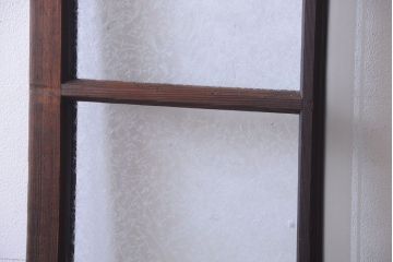 大正ロマン　当時物色ガラス入り!幾何学模様のアンティーク引き戸
