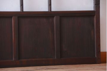 大正ロマン　当時物色ガラス入り!幾何学模様のアンティーク引き戸