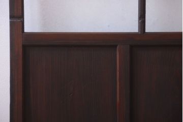 大正ロマン　当時物色ガラス入り!幾何学模様のアンティーク引き戸