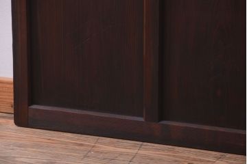 大正ロマン　当時物色ガラス入り!幾何学模様のアンティーク引き戸