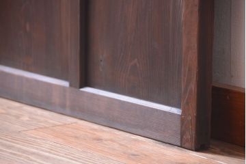 大正ロマン　当時物色ガラス入り!幾何学模様のアンティーク引き戸