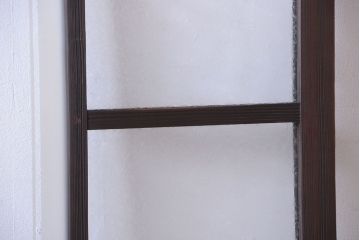 大正ロマン　当時物色ガラス入り!幾何学模様のアンティーク引き戸