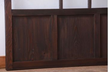 大正ロマン　当時物色ガラス入り!幾何学模様のアンティーク引き戸