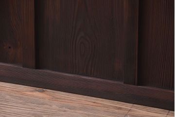 大正ロマン　当時物色ガラス入り!幾何学模様のアンティーク引き戸