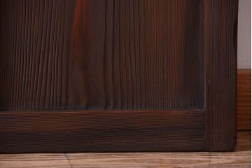 大正ロマン　当時物色ガラス入り!幾何学模様のアンティーク引き戸