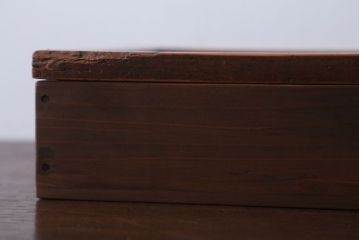 アンティーク雑貨　アンティーク　古い木の小さなコレクションボックス(ガラスケース)(2)
