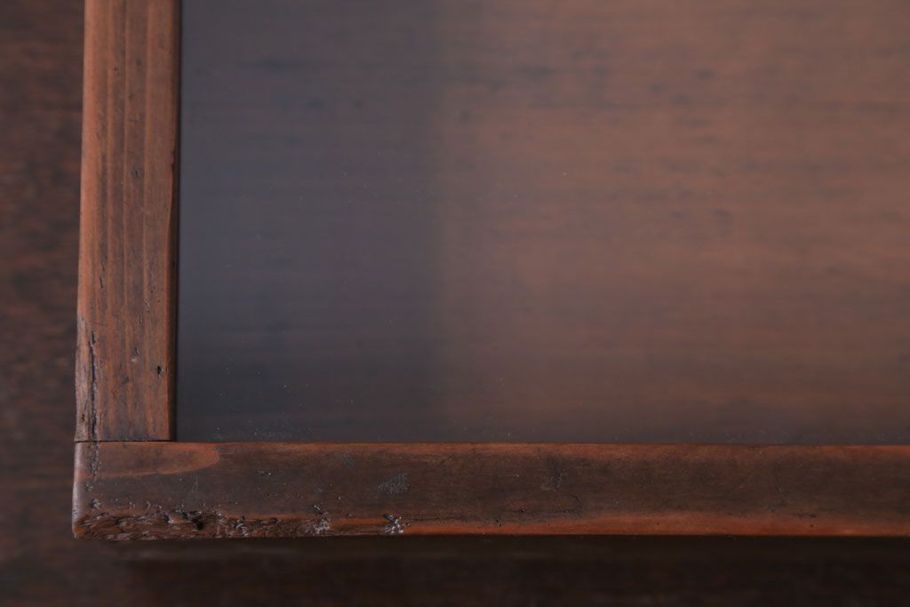 アンティーク雑貨　アンティーク　古い木の小さなコレクションボックス(ガラスケース)(2)