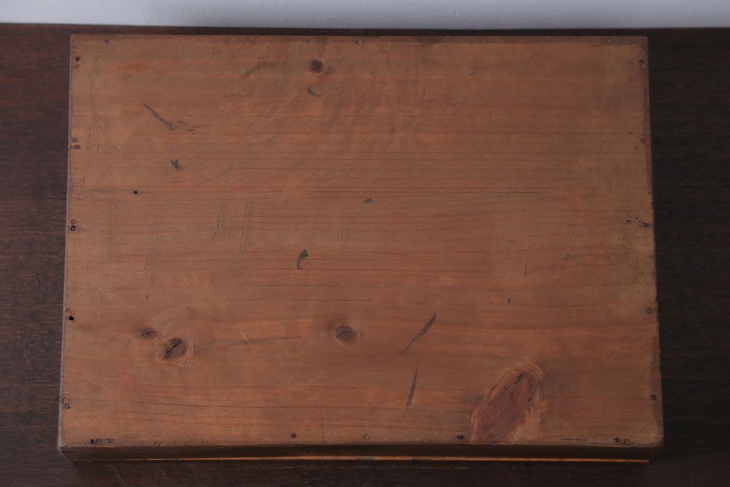 アンティーク雑貨　アンティーク　古い木の小さなコレクションボックス(ガラスケース)(2)