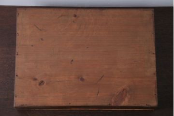 アンティーク雑貨　アンティーク　古い木の小さなコレクションボックス(ガラスケース)(2)