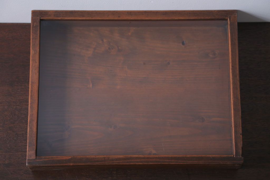 アンティーク雑貨　アンティーク　古い木の小さなコレクションボックス(3)