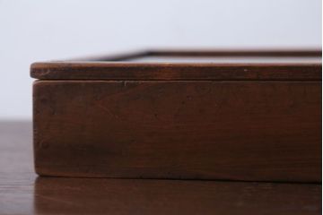 アンティーク雑貨　アンティーク　古い木の小さなコレクションボックス(3)