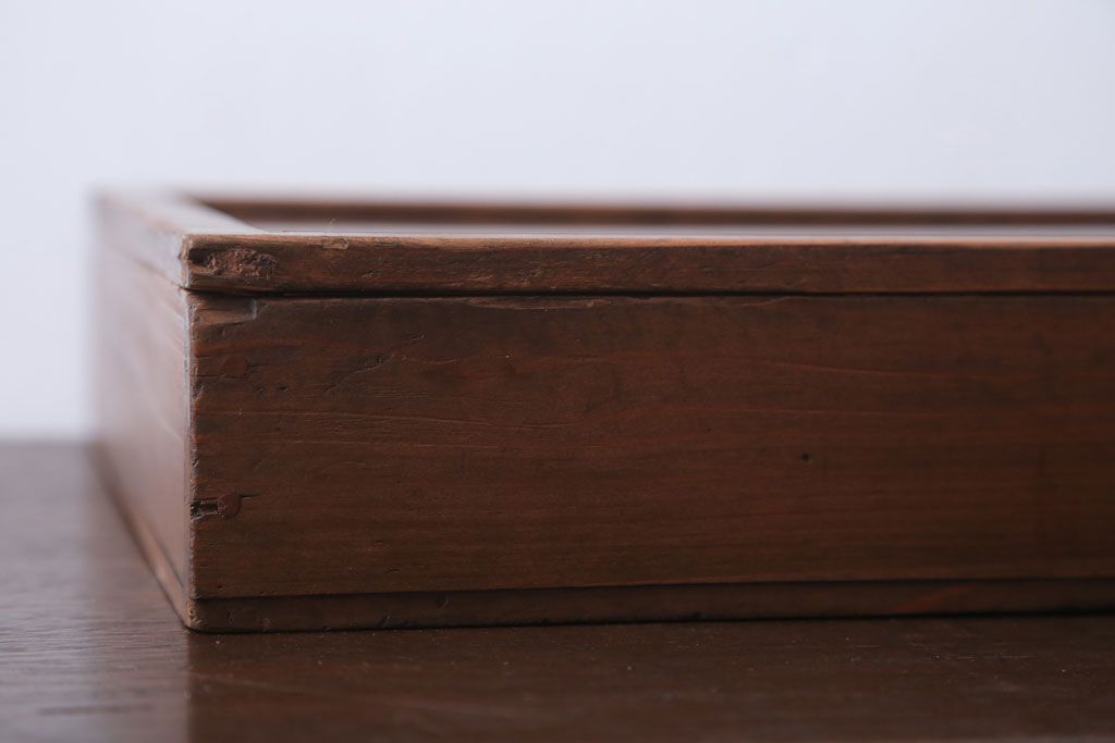 アンティーク雑貨　アンティーク　古い木の小さなコレクションボックス(3)