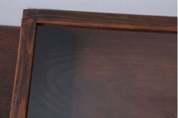 アンティーク雑貨　アンティーク　古い木の小さなガラスケース収納箱(1)