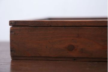 アンティーク雑貨　アンティーク　古い木の小さなガラスケース収納箱(1)