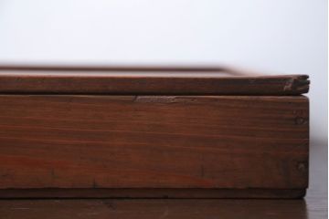 アンティーク雑貨　アンティーク　古い木の小さなガラスケース収納箱(1)