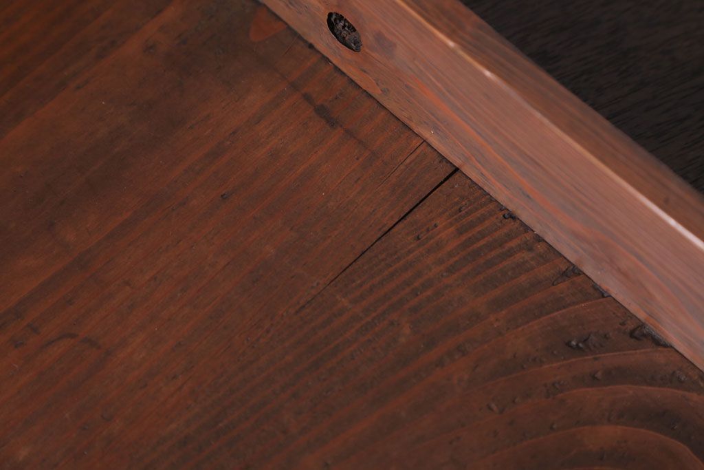 アンティーク雑貨　アンティーク　古い木の小さなガラスケース収納箱(1)